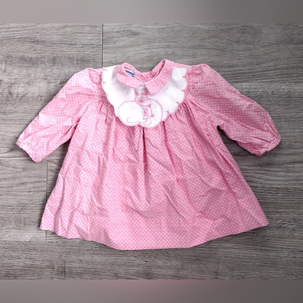 Vintage Polly Flinders Dress cat collar 9 months